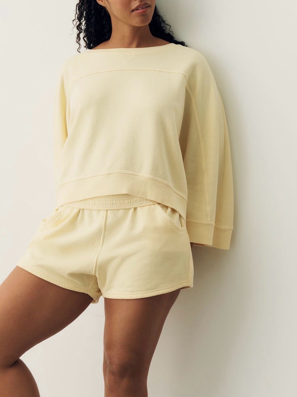 Daily Practice by Anthropologie 100% cotton curved oversized top